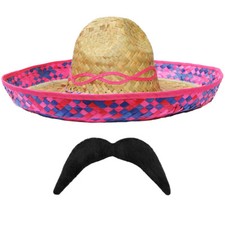 CAPPELLO SOMBRERO ROSA PAGLIA