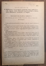 NAPOLI 1888 DONAZIONE DI BIBLIOTECA E ARCHIVIO MUSICALE-7949