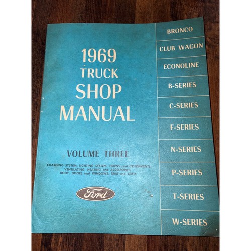 1969 ford truck shop manual - truck,