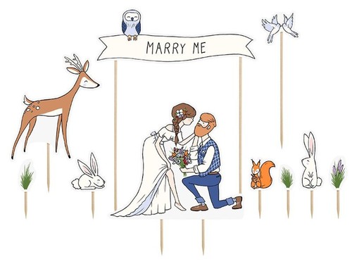 Cake topper marry sposi - me,