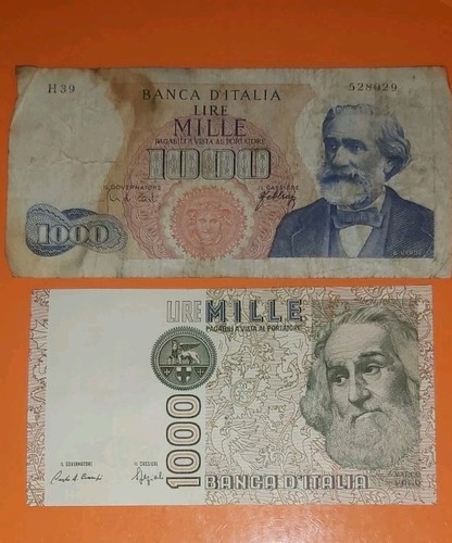 Banconota lire 000 giuseppe - banconota, 1.000