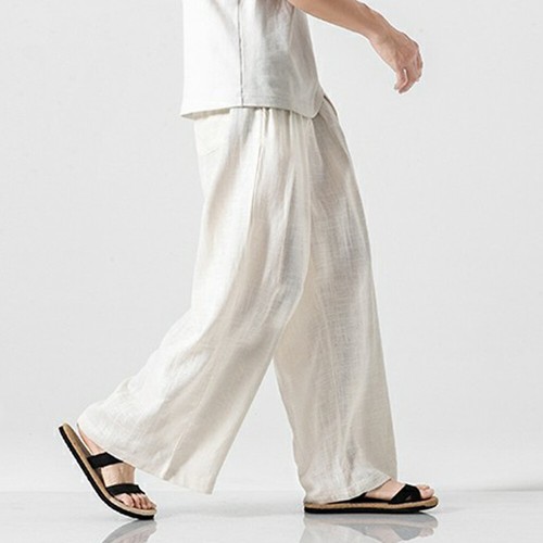 Homme lin ample - homme, jambe