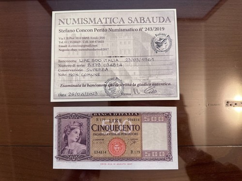 Repubblica banconota lire - banconota, 500