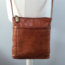 Borsa a tracolla VISCONTI in pelle marrone mini borsa messenger tracolla tasche