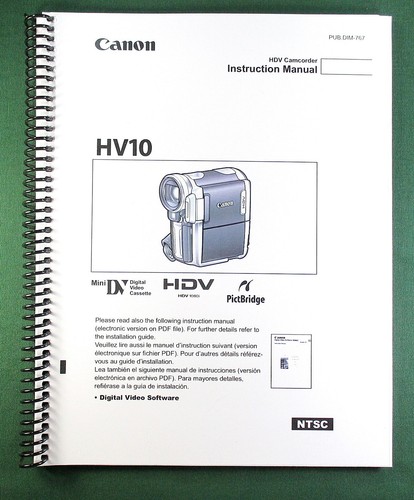 Canon hv10 manuale - hv10,