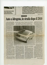 Articolo Corriere della Sera Motori 2003 Auto a idrogeno, in strada dopo il 2010