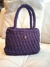 borsa donna in fettuccia uncinetto fatta a mano