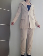 tailleur Beige donna pantalone