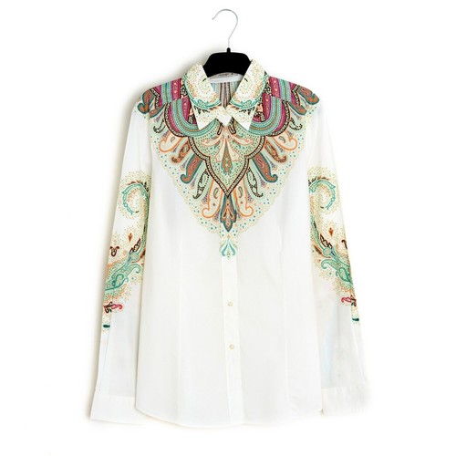 Camicia poplin bianco - , verde