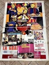 Lotto MANIFESTO,LOCANDINA, 2FOTOBUSTE ORIGINALI DEL FILM LA GRANDE ABBUFFATA1973