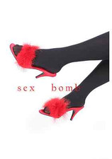 SEXY Marylin sabot sandali rossi da CAMERA tacco 7,5 dal numero 35 al 46 GLAMOUR