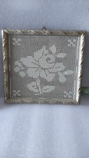 Quadro " Fiore",  Ricamato a