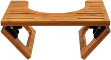 Taburete de baño de bambú de