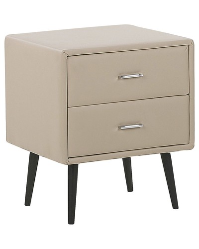 Comodino similpelle beige - comodino,