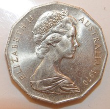 1970 Australia  50 cents  BU