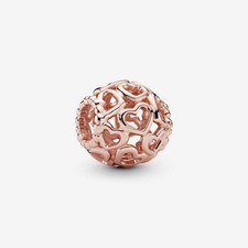 Charm Openwork Apri il tuo Cuore donna Pandora 780964 Argento 925 placcato Oro R