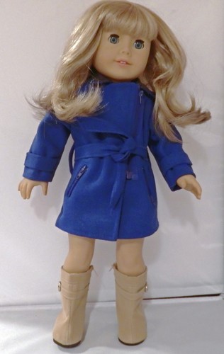 Cappotto lana arianna blu - lana,