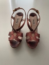 Miu Miu - Sandalo Donna con Plateau Color Camelia Misura 37 1/2