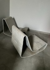 Willy Guhl Loop coppia di sedie metà secolo per Eternit Svizzera anni 50