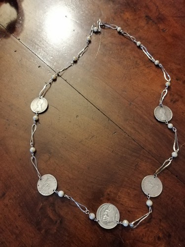Collana argento 800 con 5 - collana,
