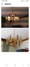 SCIOLARI STILKRONEN CHANDELIER 9 LIGHTS GOLD PLATED 1960