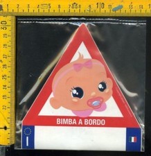 Adesivo Bimbo a Bordo ALTA VISIBILITà FEMMINA (Spedizione tracciabile sicura)