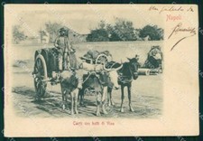 Napoli Città Costumi Carro Botti Vino cartolina MX7028