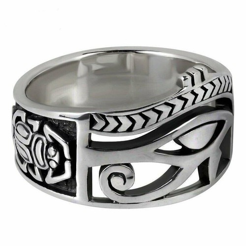 Anello uomo egiziano - anello, ankh