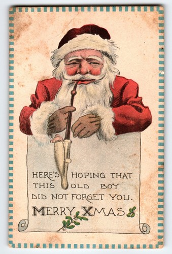 Cartolina epoca babbo natale - d'epoca,