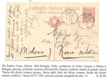 Parma 7.9.1909 Giurista Prof