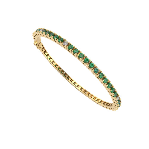 Bracciale tennis con smeraldo - tennis,