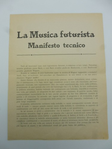 Musica futurista manifesto - futurista.,