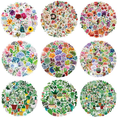 100 pezzi adesivi fiori - pezzi,
