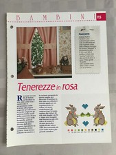 Schema punto croce Bambini  Tenerezze inb rosa coniglio avambracci tenda 