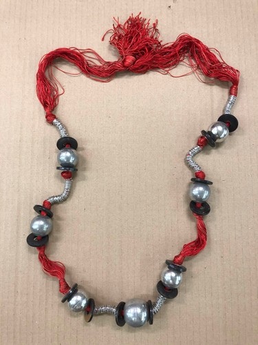 Collana fili rossi anelli - anelli, e