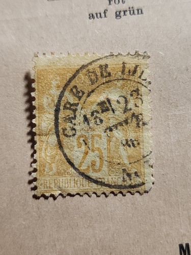 Francia usato 1879 - usato, 25c