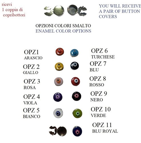 Copribottoni art107 argentati - copribottoni,