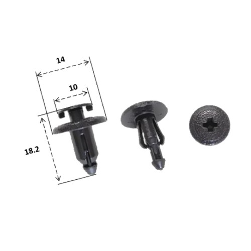 Rivetto nero per honda xl600v - rivetto,
