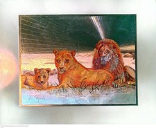 Stampa Artistica Con Leone E