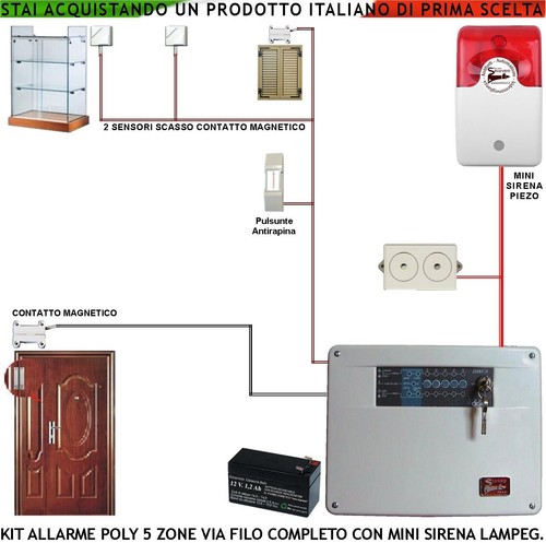 Kit allarme poly diana - kit, 5