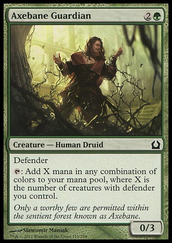 Mtg axebane guardian - axebane, exc