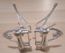 Vintage 80s Set Pedali Campagnolo C Record X Bianchi Centenario + Alu Toe Clips 