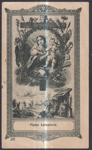 Santino antico madonna - santino,