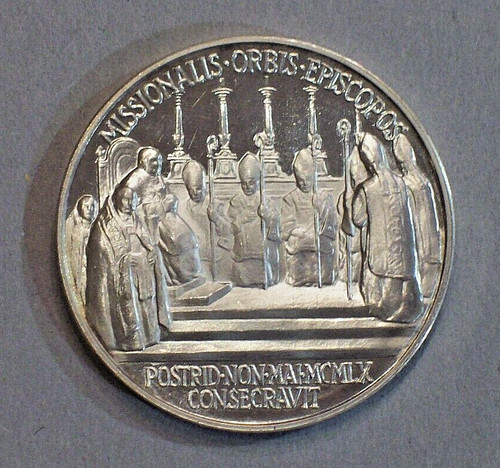 Medaglia argento papa giovanni - argento,