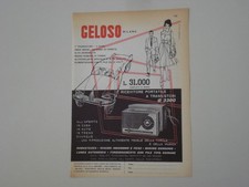 advertising Pubblicità 1959 RICEVITORE GELOSO G 3300