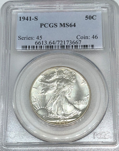 1941 walking liberty - walking, mezzo