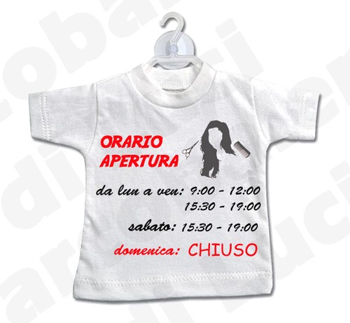 Mini shirt cartello - mini, orario