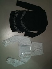 2 PZ FUN FUN 4 ANNI MAGLIA COPRISPALLE SCALDACUORE + CARDIGAN BIMBA BAMBINA