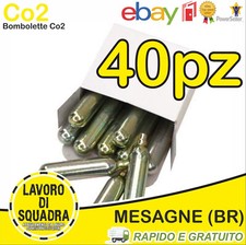 Softair 40 BOMBOLETTE CO2 12G RICARICA BOMBOLETTA AIRSOFT MILITARIA PIOMBINI