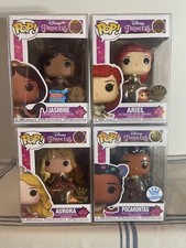 Funko Pop! Disney Princess Jasmine 326 - Ariel 220- Aurora 325- Pocahontas 1077